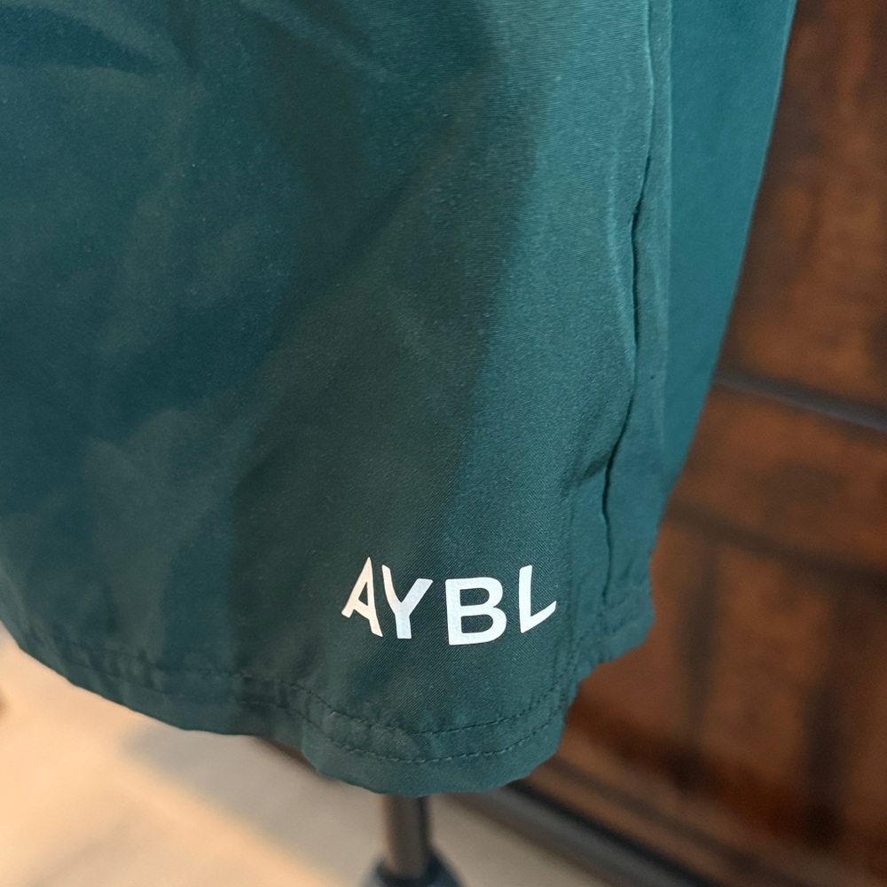 AYBL  Core 7” Men's Dark Green Athletic Shorts - Picture 2 of 8
